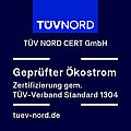 TÜV Nord Zertifikat Ökostrom aus Niedersachsen