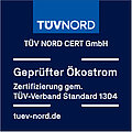 TÜV Nord Siegel geprüfter Strom