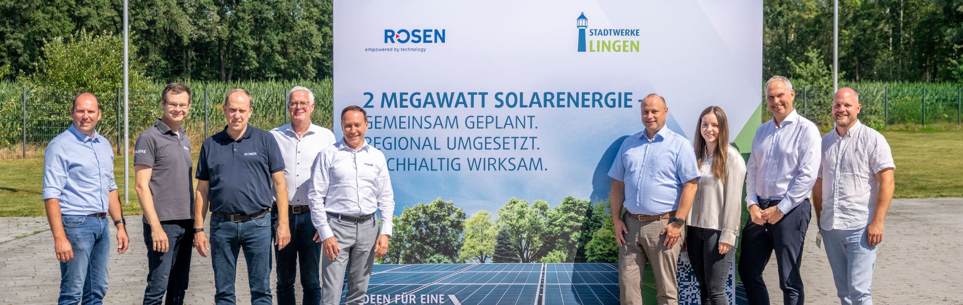 Inbetriebnahme der PV Anlage bei Rosen