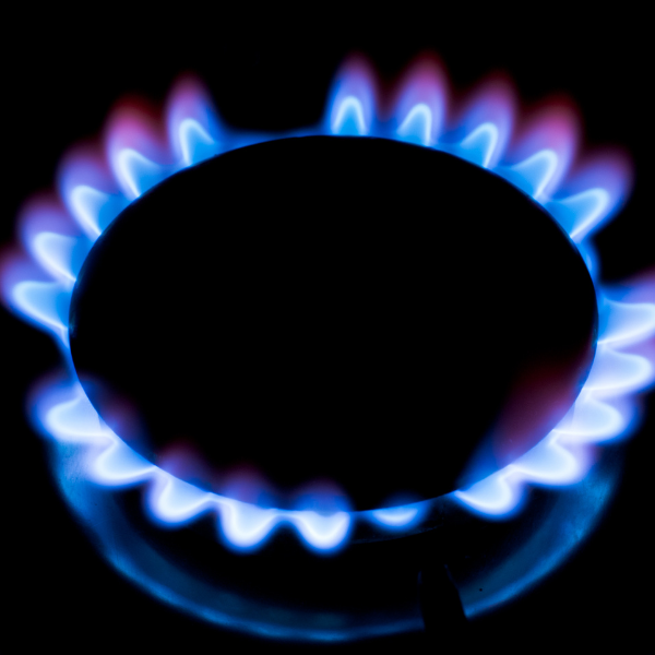 Gasflamme von Gasherd