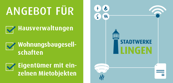 Angebot für Hausverwaltungen, Wohnungsgesellschaften, Liegenschaften, Stadtwerke Lingen.