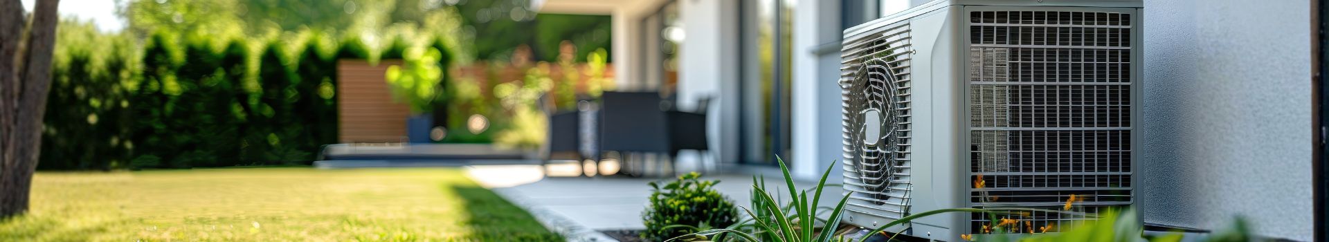 Wärmepumpe und garten eine Einfamilienhauses